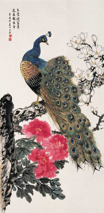 黎志强 花鸟 立轴